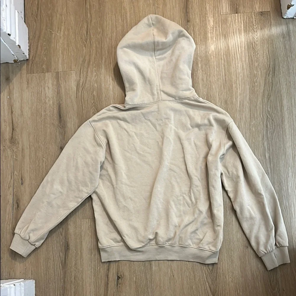 Woman’s Beige Hoodie Sweater - Picture 3 of 3